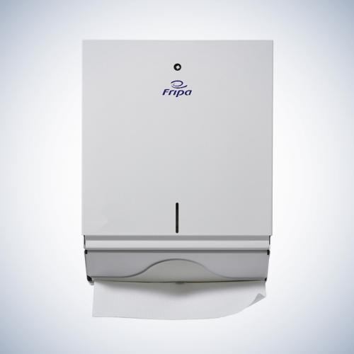 AMPRI Handtuchspender Metall für 700 Falthandtücher, weiß