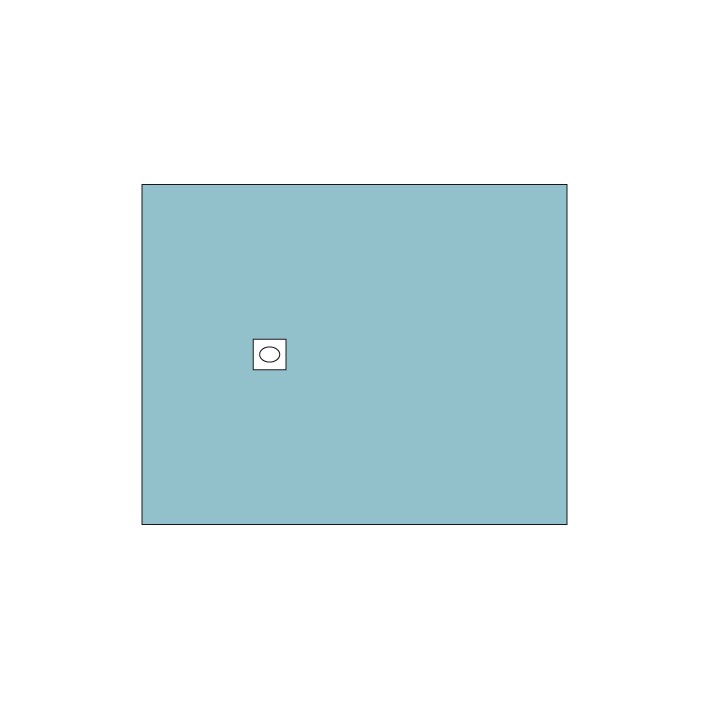 MEGRO Drapes/Fenestrated drapes self-adhesive 50 x 60 cm, hole Ø 6 x 8 cm