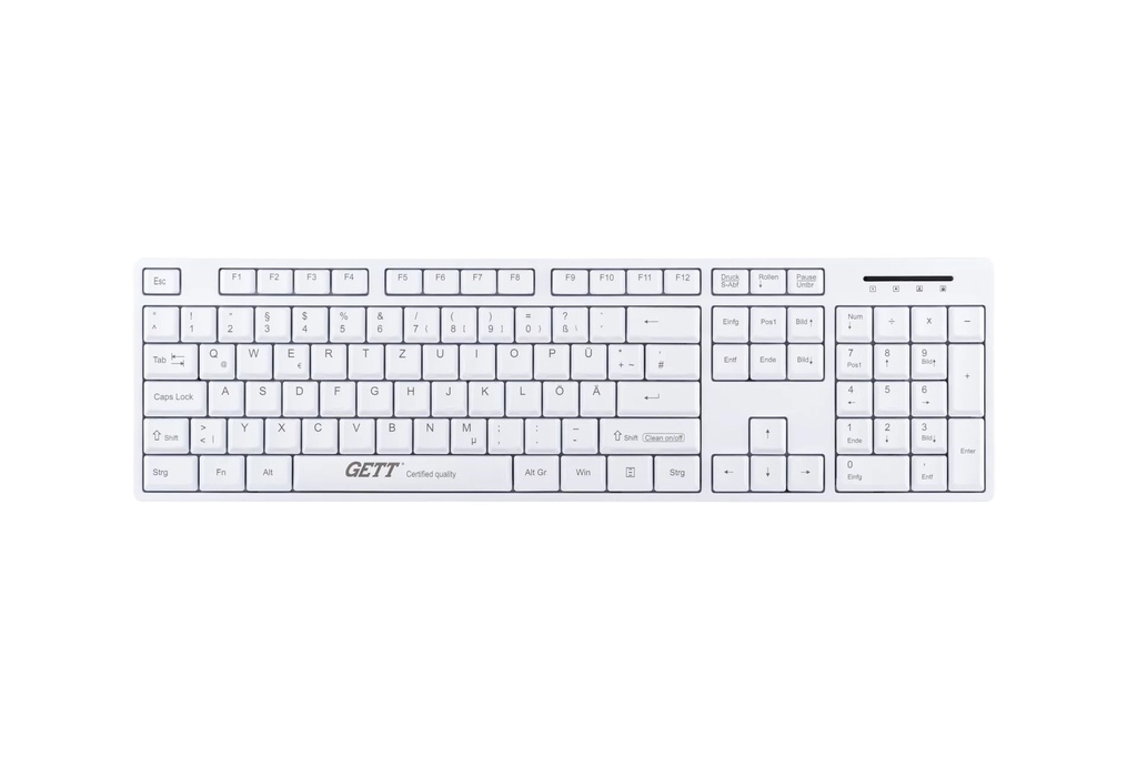 GETT Cleantype Easy Basic Plastic keyboard for medical area USB DE Layout