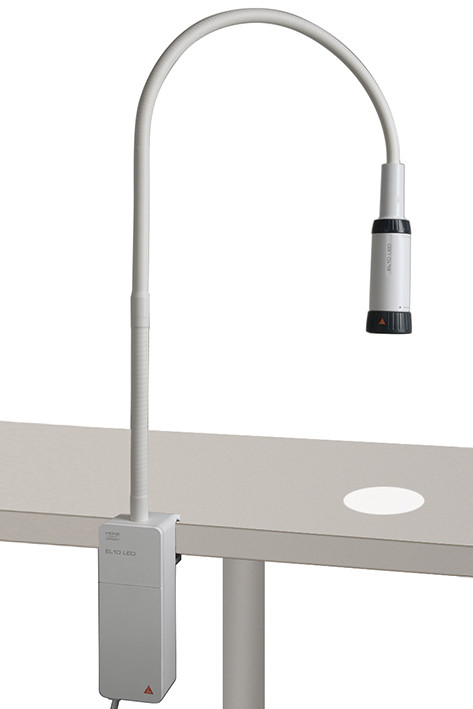 HEINE EL 10 LED Untersuchungsleuchte mit Klemmhalterung für die Tischmontage