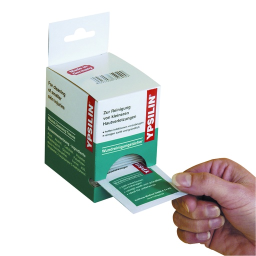 [16519-02] HOLTHAUS YPSILIN Wound cleaning wipes 14 x 19 cm
