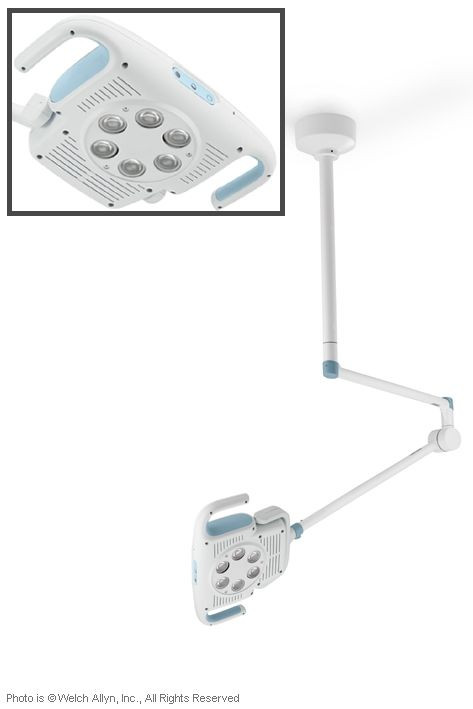 WELCHALLYN GS 900 large LED treatment light for ceiling mounting