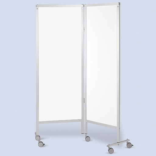 [13546-01] AGA Folding screen 2-wing mobile white/white