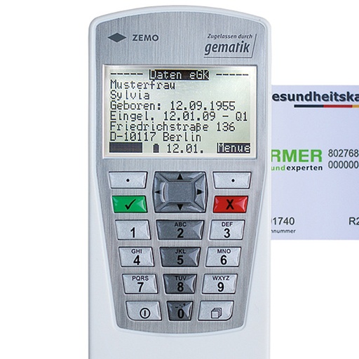 [13556-01] ZEMO mobile chip card reader VML-GK2 (1+) white/silver