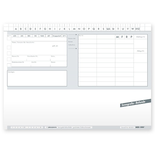 [13632-01] MED+ORG Sonography report sleeves