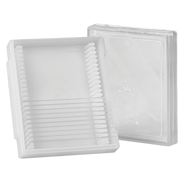 SERVOPRAX Microscope slide boxes, 89 x 33 x 103 mm