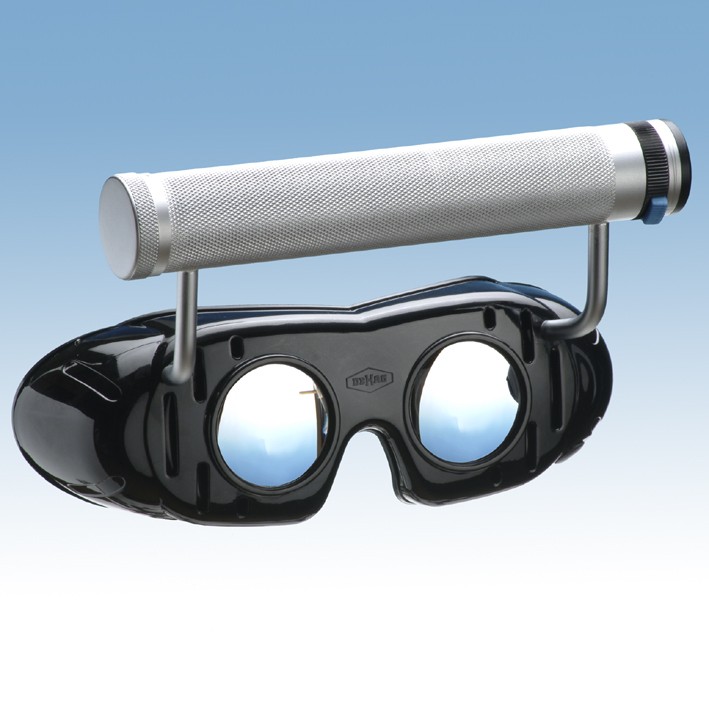 DEHAG Nystagmus Goggles acc. to Frenzel with fixed adjustable battery handle Type 503