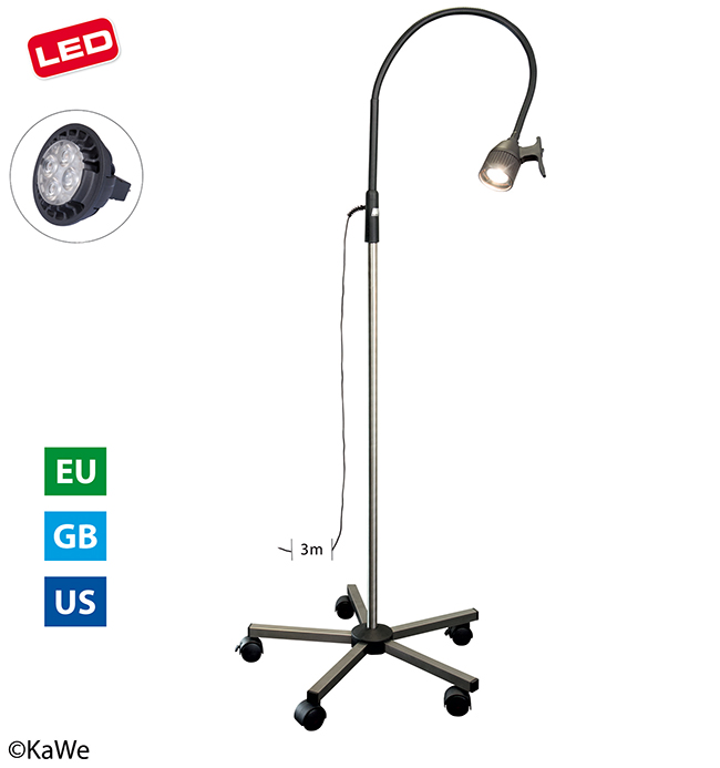 KAWE Masterlight LED Examination light with focusing 5-foot stand 7W