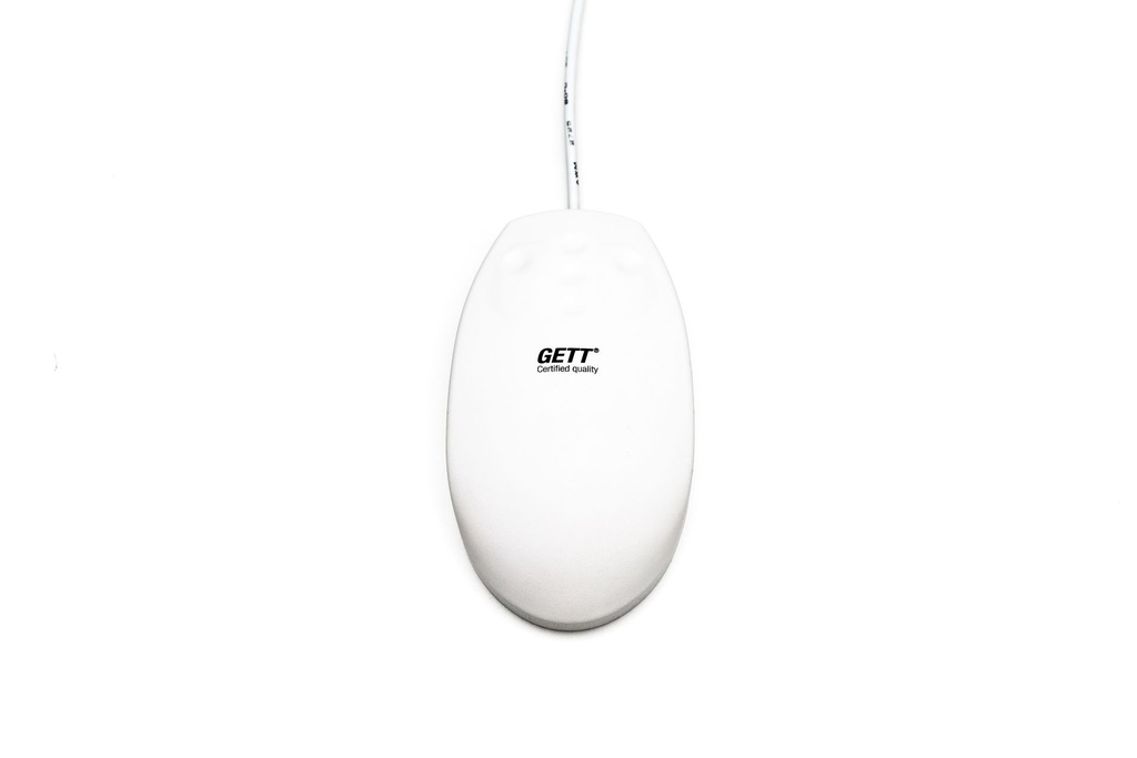 GETT GCQ Ergonomic silicone mouse with antimicrobial properties white