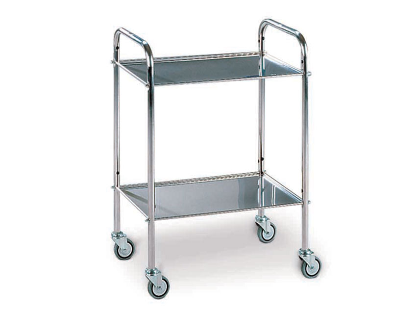 GIMA Lancart Trolley Edelstahl Wagen auf Rollen