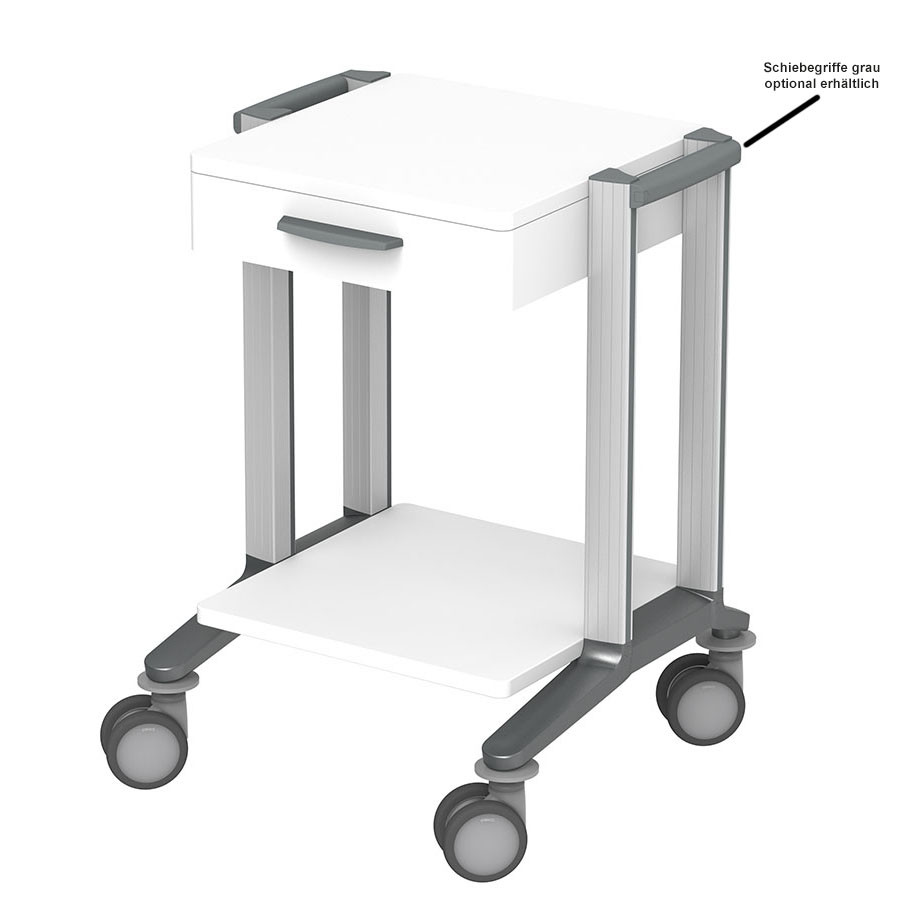 HAEBERLE doppio 45 Basic trolley with 2 shelves and 1 drawer white