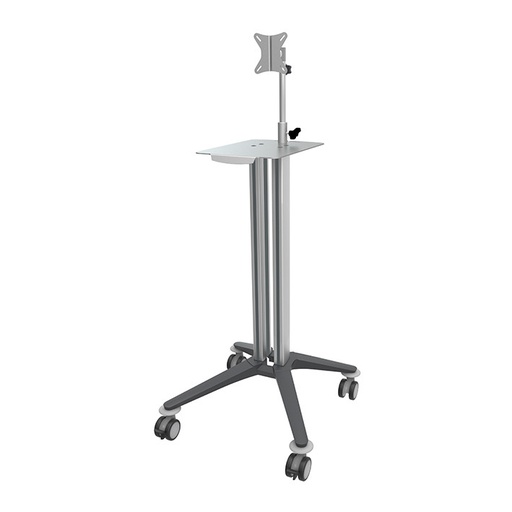 [22410-01] HAEBERLE bravo Computer trolley with metal shelf grey