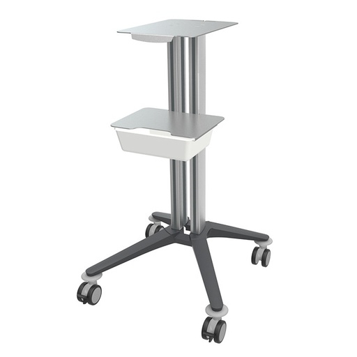 [22412-01] HAEBERLE bravo Basic trolley 5 with 2 metal shelves and tray