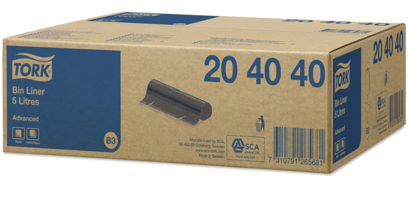 TORK Waste bags 5 l black