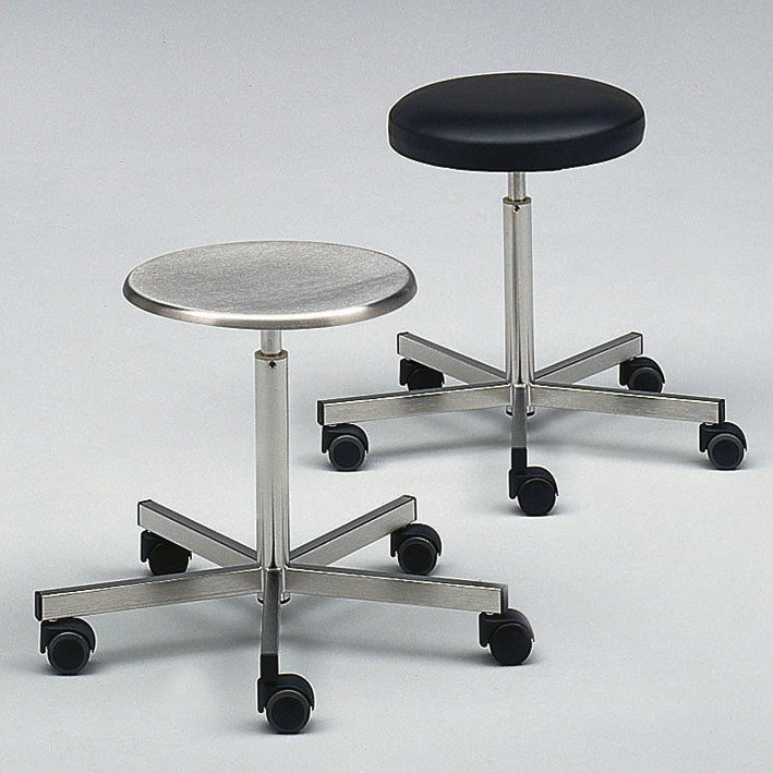 SCHMITZ OR stool black with electrically conductive double castors