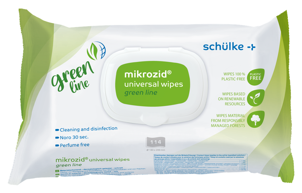 SCHÜLKE&MAYR mikrozid universal wipes green line