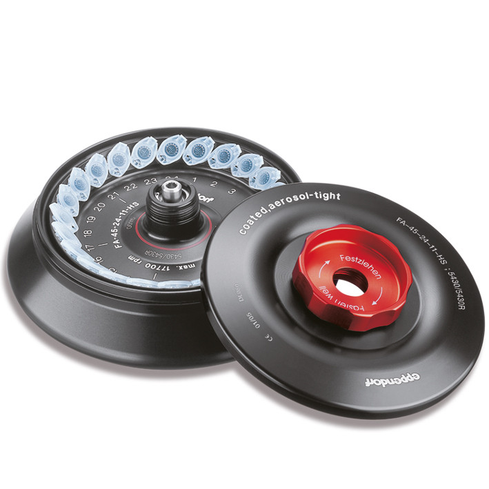 EPPENDORF Fixed-angle rotor FA-45-24-11-HS aerosol-tight, complete with lid