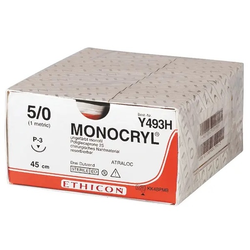 [15606-01] ETHICON Monocryl Nahtmaterial P3-Black ungefärbt monofil 0,45 m