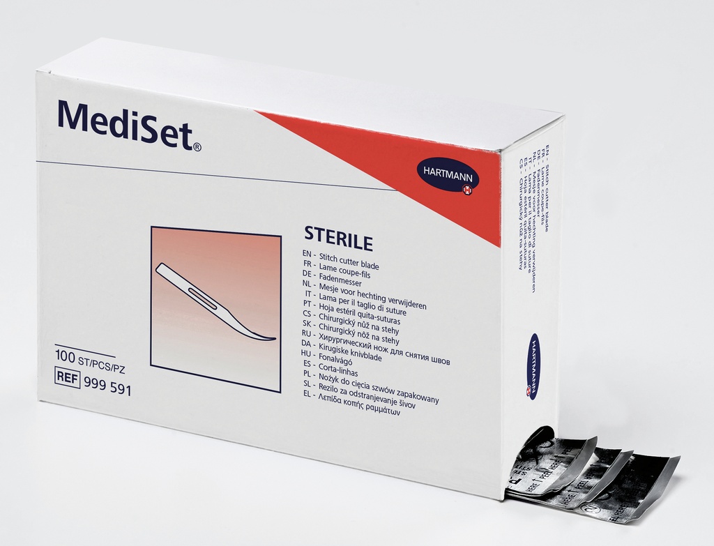 HARTMANN MediSet Suture cutter, curved, metal, 6.5 cm