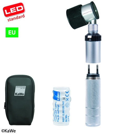 [18343-01] KAWE Dermatoskop Eurolight D30 LED 3,5V Komplett-Set