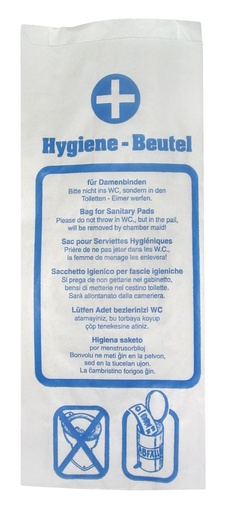[19015-01] AMPRI Paper hygiene bags gray 1000 pieces