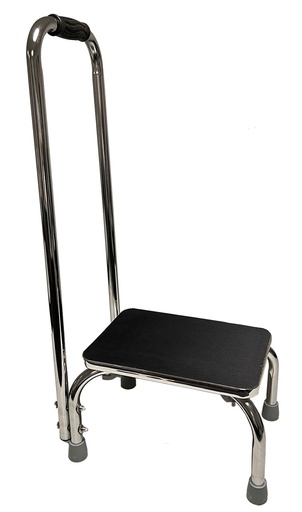 [22995-01] MEDDAX Metall Tritt 1-stufig mit Haltegriff