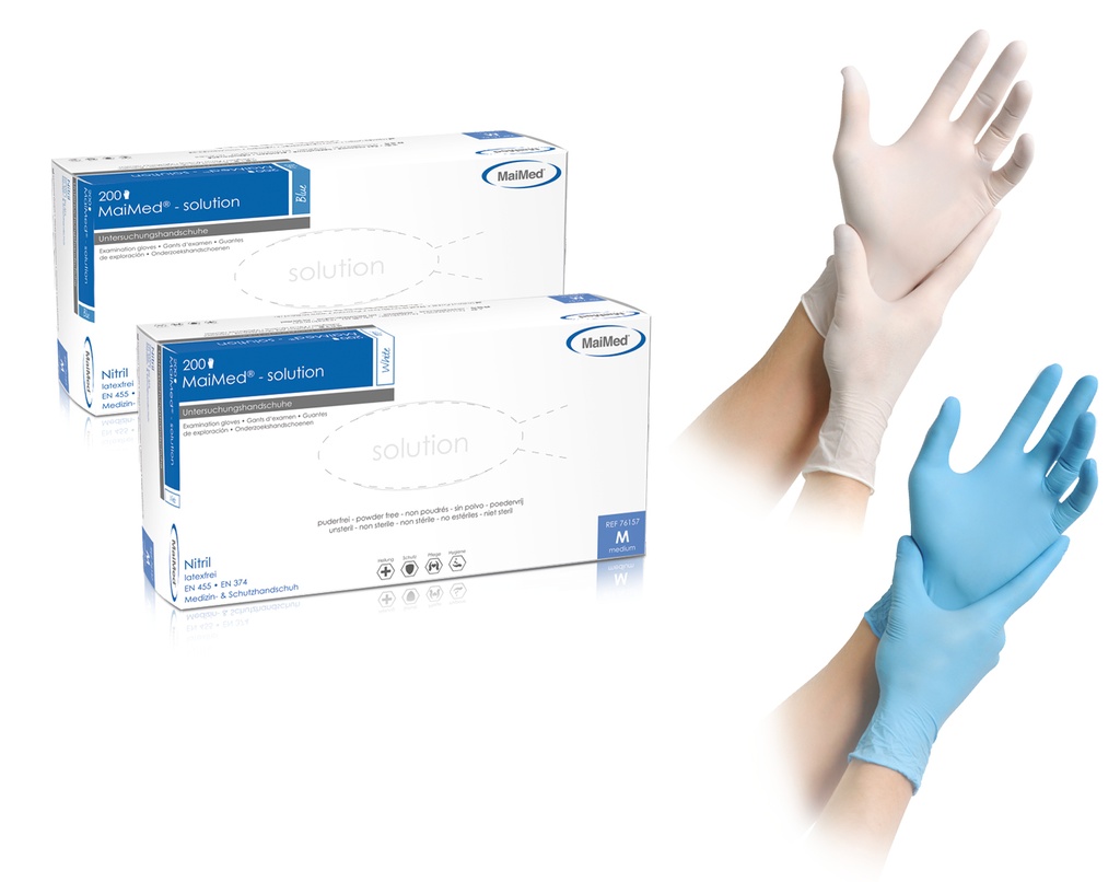MAIMED solution PF Nitrile micro-roughened fingertips