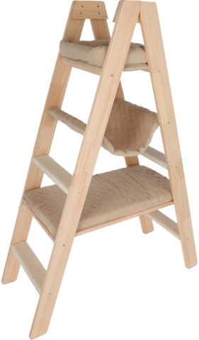 KERBL Scratching post ladder, 134 cm, natural/beige