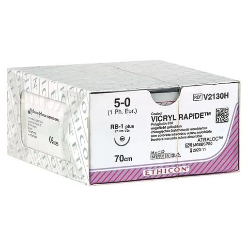 ETHICON Vicryl Rapide Nahtmaterial RB1-Plus ungefärbt geflochten 0,70 m