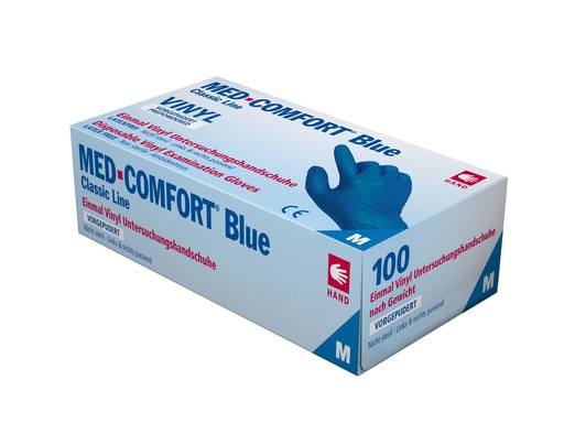[11687-04] AMPRI MED - COMFORT Blue Vinyl powdered