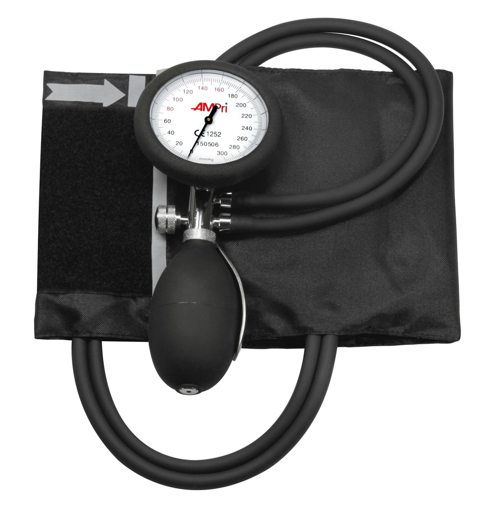 AMPRI Med-Comfort Aneroid Blutdruckmessgerät 2-Schlauch