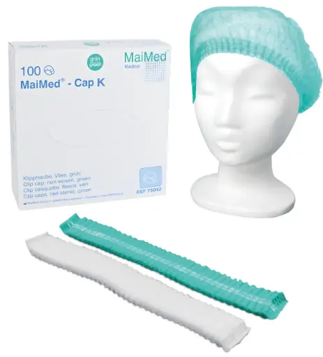 [10243-01] [10243-01] MAIMED Cap K 50cm Klipphauben weiß 100St
