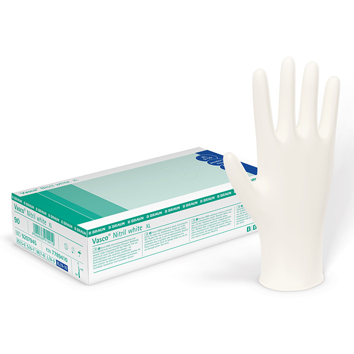 B.BRAUN Vasco Nitril white Handschuhe unsteril