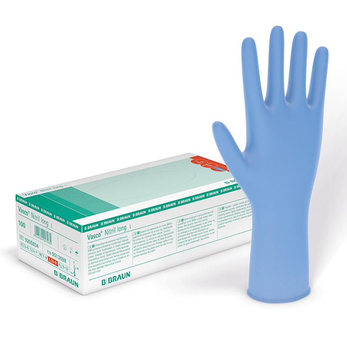 B.BRAUN Vasco Nitrile long Protective gloves non-sterile