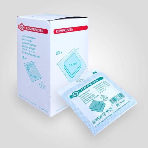 NOBA VERBANDMITTEL Mullkompressen steril, 8 fach