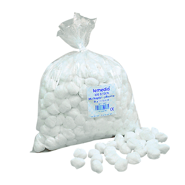HOLTHAUS Temedia® Gauze swabs non-sterile ball shape
