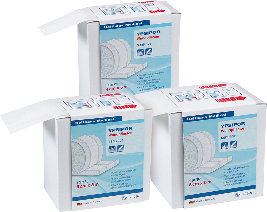 HOLTHAUS YPSIPOR Wundpflaster Vlies Spenderbox