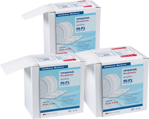 HOLTHAUS YPSIPOR Wound plaster non-woven dispenser box